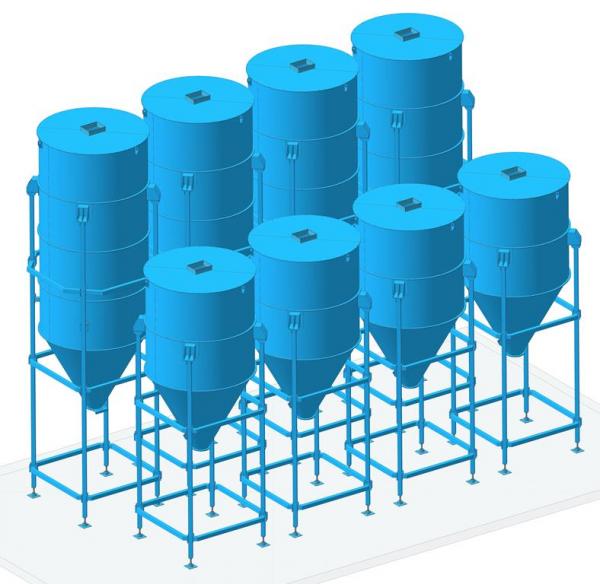 Бункер хранения готовой продукции, бункер силос для зерна — фото 2